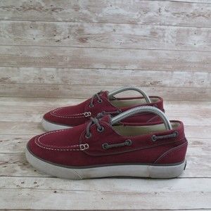 Polo Ralph Lauren Mens 8 Red Lander Boat Shoe Deck Shoe Comfort Canvas *